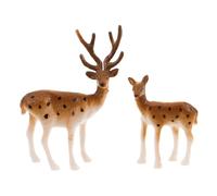 VERDANVERSE 20 Pièces Miniature Deer Figurines Set Réalistes Ornements de Cerfs pour Décoration de Noël Cake Toppers et Scènes de Micro-Paysage Animaux de Forêt Solides et Élégants