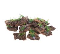 VERDANVERSE 20 Pièces Natural Cork Bark for Reptile Tank Tree Bark Platform and Delicate Small Terrarium Decor Safe Non-Toxic Aquarium Background for Lizards Snakes Turtles