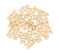 VERDANVERSE 20pièces Breloques Acier Inoxydable Pendentifs Pompon Pour Bijoux Kit De Fabrication De Breloques Année Pour Porte-clés Et Colliers