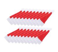 VERDANVERSE 24 Pièces Mini Chapeaux Lutins Décoratifs pour Fête de Noël Mini Bonnets Feutrine pour DIY Accessoires Lollipop Colorés pour Décoration Festive