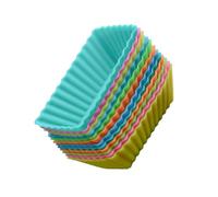 VERDANVERSE 24 pièces Moules à Muffins Silicone Caissettes Adhésives Réutilisables pour Gâteaux Cuisson Au Four Micro Ondes et Lave Couleurs Aléatoires Couleur Aléatoire Couleur Aléatoire