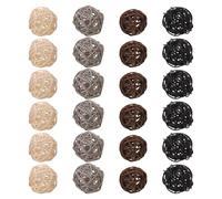 VERDANVERSE 24 Pièces Rotin Boules Décoratives Sphères Café, 2 Pouces