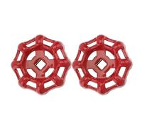 VERDANVERSE 2pcs Poignée de vanne Poignée en métal rouge pour raccord d'eau extérieur, remplacement de soupape, installation facile, compatible avec diverses dimensions de vanne, pour jardin