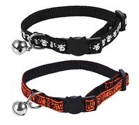VERDANVERSE 2pièce Collier pour Animaux Collier De Chat Et Chien avec Design Halloween Toile Araignée Crâne Chaîne De Cou pour Petits Animaux Accessoire Élégant Et Pratique