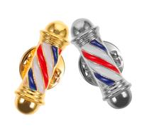 VERDANVERSE 2pièces Broche Salon Coiffure Épingle Barbier Vintage Décorative Pour Homme Et Femme Design Poteau Barber Shop Accessoire Chic Et Compact Pour Tenues Quotidiennes
