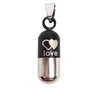 VERDANVERSE 2Pièces Pendentif Inoxydable pour Animaux de Compagnie Lot de Noir et Bleu Plaque Identité Perte avec Anneau de Fixation pour Collier de Chien ou Chat