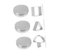 VERDANVERSE 3 ensembles Moule à Biscuits DIY Aluminium Ensemble de Emporte Carré Triangle Parapluie Ustensiles de Pâtisserie pour Cookies et Biscuits Faits Maison Argenté