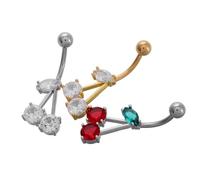 VERDANVERSE 3 pièces Belly Button Jewelry Set Anneaux de Nombril Cuivre Zirconium Unique et Confortable pour Femmes Accessoire Mode Piercing