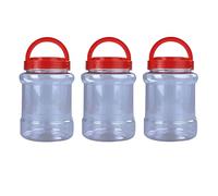 VERDANVERSE 3 pièces Bocaux de Rangement Alimentaire Transparent Plastique Lot de Contenants Hermétiques avec Couvercle pour Cuisine et Réfrigérateur Idéaux pour Thé Biscuits Fruits Secs et