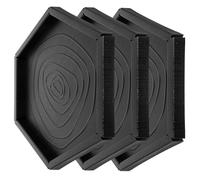 VERDANVERSE 3 pièces Bol Hexagonal pour Reptiles Plate Résistante et Antidérapante pour Alimentation et Eau Adaptée Tortues Geckos et Petits Animaux