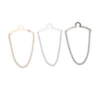 VERDANVERSE 3 Pièces Chaîne de Cravate Cuivre Pince Barrette Necktie Chain Pins pour Costume Mariage Affaires Accessoire Élégant