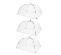 VERDANVERSE 3 Pièces Cloche Alimentaire Pliable en Maille Couverture Anti-Mouche pour Cuisine Et ExtéRieur Tente De Protection pour Nourriture À Table Barbecue 17X17X9 Pouce