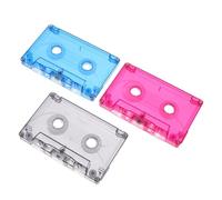 VERDANVERSE 3 Pièces Lot de Cassettes Audio Vierges Colorées en Plastique Rétro pour Enregistrement Personnalisé et Organisation Colorée, pour L'étude des Langues et Fêtes