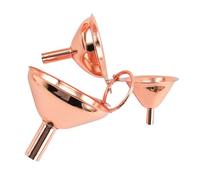 VERDANVERSE 3 pièces Lot de Entonnoirs de Cuisine Miniatures Inox Rose Doré pour Transfert Précis Huiles Vinaigre et Vin avec Poignée Pratique Suspension Adaptés Au Remplissage de Bouteilles