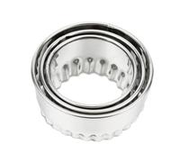 VERDANVERSE 3 pièces Lot de Moules à Raviolis Acier Inoxydable Coupe Pâte Ondulé pour Fabrication de Pâtisseries Moules à Sandwichs Muffins et Galettes Ustensiles de Cuisine Polyvalents pour