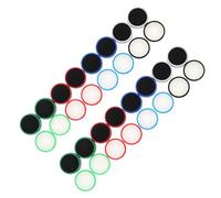 VERDANVERSE 32 Pièces Silicone Joystick Caps Glow-in-The-Dark Thumbstick Grip Covers Anti-Slip Controller Accessories Compatible with Nintendo Switch Noir Blanc Bleu Rouge Vert