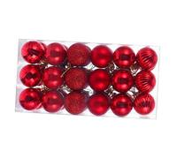 VERDANVERSE 36 Pièces Lot de de Noël Décoratives Rouge Ornements Suspendus pour Sapin et Fête Décoration Créative et Polyvalente pour Intérieur et Événements