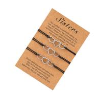 VERDANVERSE 3pièces Lot De Bracelets Tressés Cœur Creux Pour Fille Meilleure Amie Cadeau Chaîne Poignet Amitié