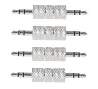 VERDANVERSE 4 pièces Adaptateur Jack Mâle à Mâle Métal Connecteur Conversion Mixer Audio Aux Extender Prise Jack Doubleur pour Microphone et Casque
