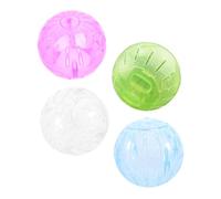 VERDANVERSE 4 pièces Ballons d'exercice pour Hamster et Chinchilla Lot de Couleurs éclatantes interactif Silencieux Portable et léger Roue roulante innovante pour Petits Animaux Actifs
