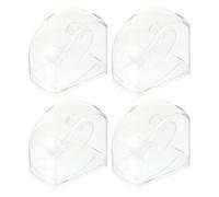 VERDANVERSE 4 pièces Boîte de Rangement Montres Plastique Transparente Coffret Organisateur Compact pour Affichage et Conservation Adaptée Maison et Aux Voyages