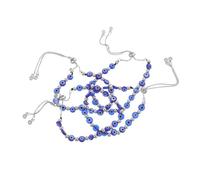 VERDANVERSE 4 Pièces Bracelet Œil Maléfique Ajustable pour Homme et Femme Bracelet Perlé avec Charme Sphère Œil Bijoux Chanceux Résistants pour Fêtes et Usage Quotidien