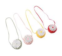 VERDANVERSE 4 Pièces Crossbody Bags with Daisy Charm Small PU Shoulder Purse for Lightweight Handbags for Everyday Use Parties and Travel