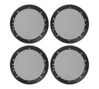 VERDANVERSE 4 Pièces Grille de Haut-Parleur Automobile Protection Les Déchirures et Chocs Noire en Plastique et Maille Métallique Installation Facile pour Haut-parleurs de Porte et Plafonniers