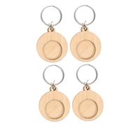 VERDANVERSE 4 Pièces Jetons de Chariot Bois Porte Clés Pratique pour Caddie de Accessoires de Courses