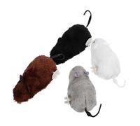 VERDANVERSE 4 Pièces Jouets à Remonter Souris pour Jouets Interactifs Peluche sans Piles Stimulants pour Comportement de Jeu pour Éviter Ennui des Animaux Couleur Aléatoire