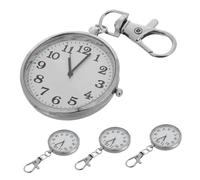 VERDANVERSE 4 Pièces Montre Vintage à Chiffres avec Porte-clés Montre Infirmière Portable à Clip Quartz pour Étudiants Médecins et Personnel Lot