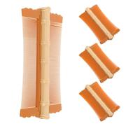 VERDANVERSE 4 Pièces Peigne Double-face Bambou pour Pellicules et Poils Animaux Peigne Fin Anti-démangeaisons avec Manche Ergonomique Outil de Toilettage pour Chevelu et Animaux