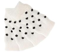 VERDANVERSE 4 pièces Protège-Jambes pour Chien et Chat Chaussettes Chauffantes Légères Manchons Extensibles Antidérapants Confortables Protection Coude et Pattes pour Animaux Blanc à Motifs