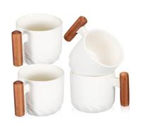 VERDANVERSE 4 pièces Set de Tasses Céramique avec Poignée Mugs Miniatures pour Café Expresso Boissons Chaudes et Thé pour Cuisine et Goûter