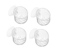 VERDANVERSE 4 Pièces Tasse Alimentation pour Poissons Acrylique Résistante et Portable pour Aquarium Support Plantes Aquatiques et Nourriture Vivante