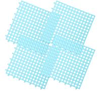 VERDANVERSE 4pièces Coussins De Sol pour Cage Lapin Bleus Tapis Résistants à Usure avec Évacuation Tapis Modulables pour Petits Animaux Et Lapins Doublure Pratique