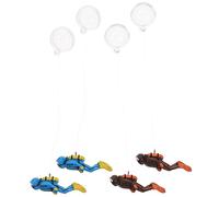 VERDANVERSE 4pièces Figures De Plongeurs Décoratives pour Aquarium Décorations Aquatiques Résistantes à Usure Créez Une Ambiance Naturelle Et Vivante Votre Aquarium