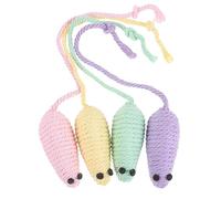 VERDANVERSE 4pièces Jouets Forme De Souris pour Chats Jouets Interactifs Corde pour Amusement Et Santé De Votre Félin
