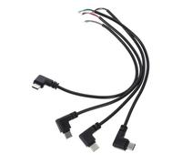 VERDANVERSE 4pièces Lot de Câbles USB c Courts à Angle Droit Broches à Extrémité Ouverte Câble Alimentation USB c Mâle pour Remplacement Et Bricolage