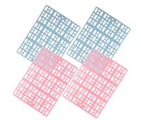 VERDANVERSE 4pièces Tapis De Cage Plastique pour Lapins Matelas De Sol pour Animaux De Compagnie pour Rongeurs Et Petits Animaux Lavable Et Respirant Couleurs Pastel Bleus Roses