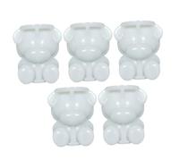 VERDANVERSE 5 pièces Moule à Glaçons Silicone Forme Ours Moule Décoratif pour Glace Sphérique Bac à Glaçons Réutilisable pour Cocktails et Jus