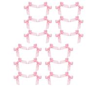 VERDANVERSE 50 Pièces Mini Nœuds en Satin Rose Décoratifs et Faciles à Appliquer, pour Scrapbooking et Présents Lors de Fêtes et Événements