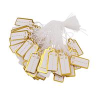 VERDANVERSE 500 pièces Étiquettes de Prix Papier pour Bijoux Lot de Étiquettes à Écrire Main avec Ficelle pour Magasins et Supermarchés Attrayantes et Durables pour Montres Boucles Oreilles