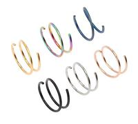 VERDANVERSE 6 pièces Anneaux de Nez Spiraux Acier Inoxydable Décorations de Nez Colorées pour Femmes de Élégant et Durable