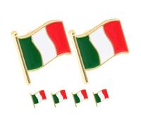 VERDANVERSE 6 pièces Broches Drapeau Italien Métal Épingles Décoratives Patriotiques pour Vêtements et Accessoires Badge National Italien Fixation Facile et Surface Lisse pour Écharpes et