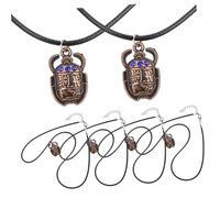 VERDANVERSE 6 pièces Collier Scarabée Égyptien Rétro Pendentif Alliage Protection pour Femmes Accessoire Artisanal Original Bleu Royal