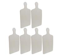 VERDANVERSE 6 Pièces Lot Planches à Découper Bois Rectangulaires avec Poignée Plateau Service Rustique Multifonction pour Cuisine Découpe Viande Charcuterie Support DIY Personnalisable