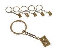 VERDANVERSE 6 Pièces Porte-clés Cassette Vintage Charms Sac et Sac à Dos Accessoires et Portables pour Fêtes à Thème Musique