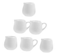 VERDANVERSE 6 pièces Pot It Porcelaine avec Bec Verseur Chaleur Pratique pour Maison Cafés et Restaurants de Crémier et Sauce Céramique