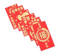 VERDANVERSE 6 Pièces Year Of The Snake Packets Large Chinese Year Hongbao Envelopes Lucky Money Pockets For Spring Festival Celebration